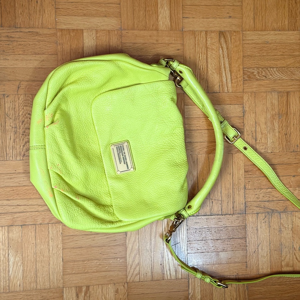 Marc by Marc Jacobs Lime Green Leather Crossbody Bag